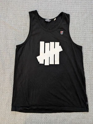 Мужская майка Undefeated средний размер черная белая с логотипом Five Strike спортивная уличная одежда - Изображение 1 из 4