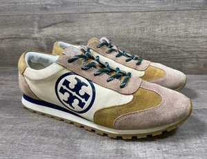 TORY BURCH Annie 8913 Nylon Runner Sneaker Trainers Beige Pink Womens Size 10M - Picture 1 of 15