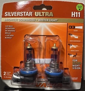Sylvania H11 Silverstar Ultra High Performance Halogen Headlight Bulb , OPEN BOX - Picture 1 of 3