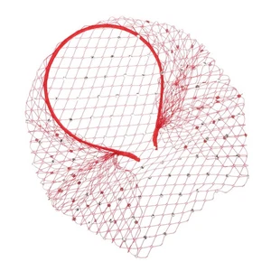  Handmade Rhinestone Wedding Headband Bridal Veil with Rhinestones - Picture 1 of 17