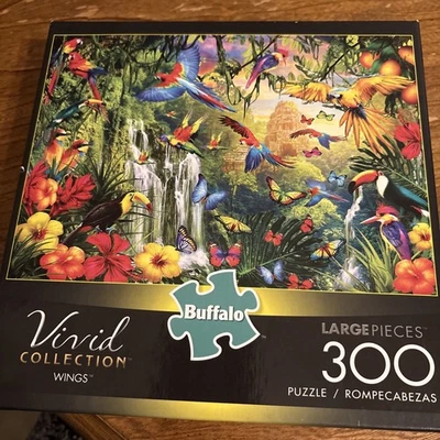 Buffalo Vivid Collection 300 Large Piece Puzzle Called Wings by Sasha Carolina - Image 1 of 4