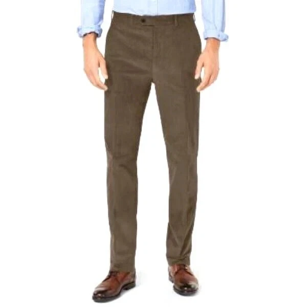 Lauren Ralph Lauren Mens Corduroy Dewhurst Flat Front Classic Fit Pants 40x32
