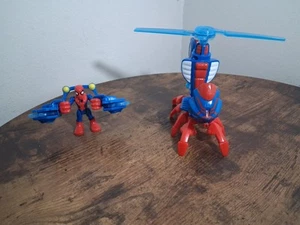 Marvel Playskool Heroes Spider-Man Jet-Copter mit Powered Up Spider-Man - Bild 1 von 3
