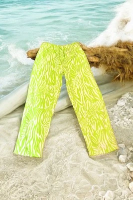 Lilly Pulitzer Talla Pequeña Verde Lima 100% Algodón Cintura Elástica Cordón Foto 1 de 3