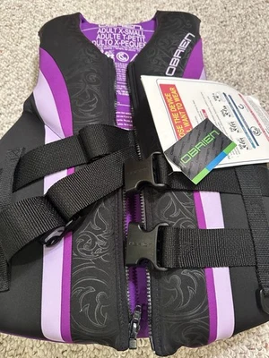Chaleco salvavidas O'Brien para damas aprobado por la USCG púrpura/negro extra pequeño 28"-32" Foto 1 de 4