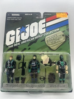 Unidad de asalto G I Joe Navy: torpedo / traje húmedo / naufragio / Hasbro Kenner 1998 Foto 1 de 3