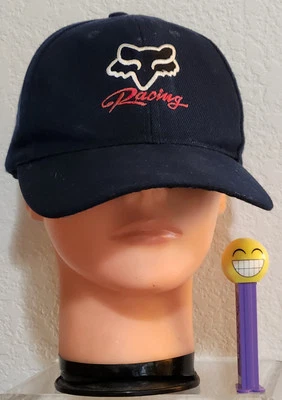 Gorra Fox Racing Ball Cap Sombrero Azul Marino Gancho/Lazo Ajustable Bordado 2004 De Colección Foto 1 de 4