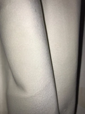 0.94mx1.5m de ancho pieza de tapicería/cortina/tela artesanal de terciopelo blanco roto Foto 1 de 3