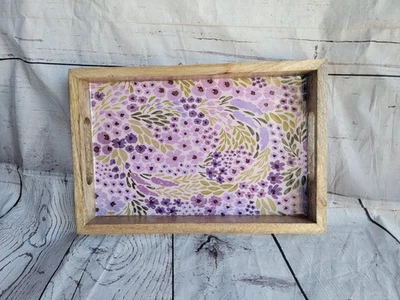 Манго дерево сирень фиолетовый цветочный акриловый верхний сервировочный поднос декоративный поднос для макияжа  - Изображение 1 из 4