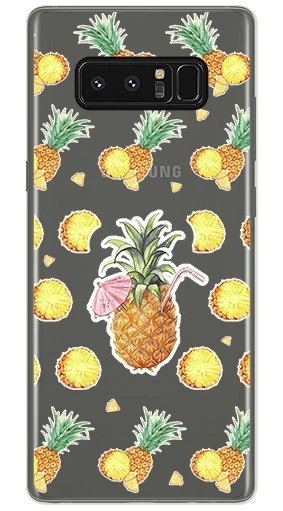 Custodia In Gel Trasparente Per Samsung Galaxy Note 8 Design Ananas Disegni - Immagine 1 di 1