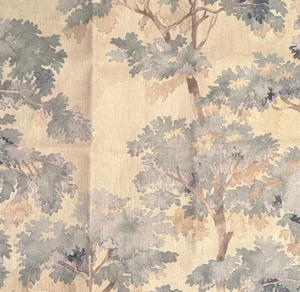COLEFAX AND FOWLER Arbour Old Blue Printed Linen Remnant New - Picture 1 of 1