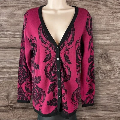 Cárdigan Pendleton Mujer Pequeño 100% Lana Merino Flores Rosa Cárdigan (225) Foto 1 de 4