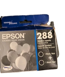 Neu versiegelt Original Epson 288 2 Stück Tintenpatronen schwarz T288120-D2 EXP 2024 - Bild 1 von 2
