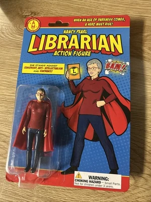 Nancy Pearl Librarian 4" Action Figure Doll Accoutrements 2017 Every Day Heroes - Image 1 of 2