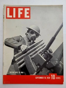 Life Magazine Vol. 7 No. 12 Sept 18, 1939 Original | War WW2 In Britain | VG 4.0 - Picture 1 of 10