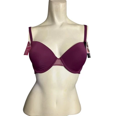 Maidenform T-Shirt Bra 34C Purple Comfy Padded  - Image 1 of 4