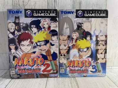 Game Cube Naruto Fierce Fighting Ninja War Set of 2 Japanese Version USED Games - Image 1 of 4