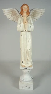 13.5" StandingPraying Angel Statue Figure Hard Outdoor Garden Home Altar VINTAGE - Picture 1 of 6