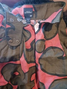 H&M a Tribute to Marimekko Size 6 Orange Olive Circle Skirt Front Zip - Picture 1 of 4