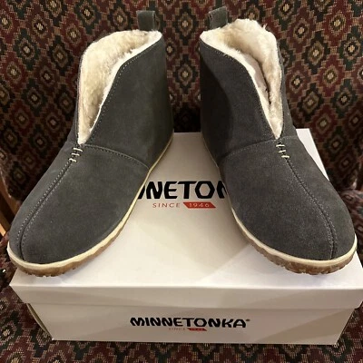 Zapatillas Minnetonka Tuscon para mujer talla 7 gamuza carbón ¡NUEVAS EN CAJA! $75! Foto 1 de 4