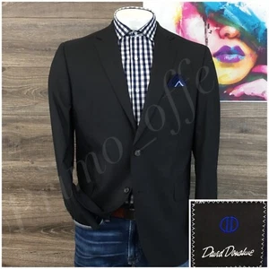 David Donahue Mens Blazer Sport Coat Casual Jacket Size 44R Wool Suit Two Button - Picture 1 of 13
