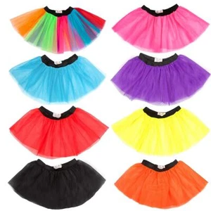 NEON 80s FANCY DRESS TUTU SKIRT HEN PARTY COSTUME WOMENS RAVE NEON ACCESSORIES - Picture 1 of 87