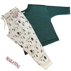 Joyspun Women’s Size 2X PLUS Holiday Pajamas Set Christmas Long Sleeve Top Pants - Picture 1 of 6