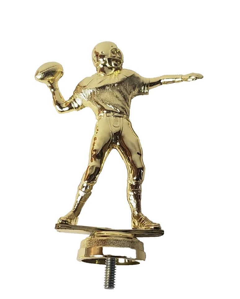 PDU ACTION FOOTBALL QUARTERBACK TROPHY TOP POSE FIGURE 5.5" HIGH GOLD PLASTIC