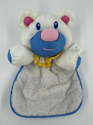 Mega Blocks Cuddly Activity Bear Netted Nylon Holder Plush 12 Inch Plush ONLY - Image 1 of 4