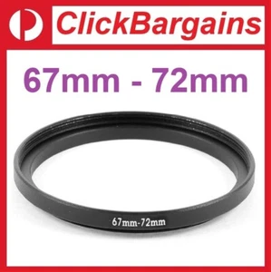 67mm to 72mm Step Up Metal Camera Lens Filter Adapter Ring / Stepping 67-72 mm - Picture 1 of 3