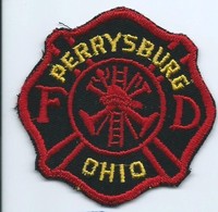 Warrensville Hts FD fireman patch 3 in dia Cheesecloth #813