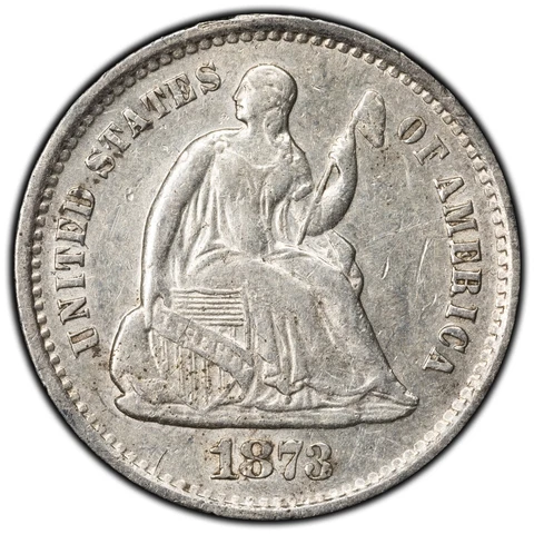 United States 1873-S 5 Cents Seated Liberty Half Dime Silver Coin Cover