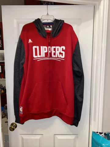 Los Angeles Clippers Adidas Men's Climawarm 3XL Full Zip Hooded Sweatshirt EUC Cover