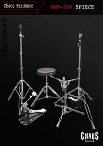 CHAOS DRUMS 250 SERIES 5 PIECE HARDWARE PACK HI HAT STAND CYMBAL STAND PEDAL - Picture 1 of 3