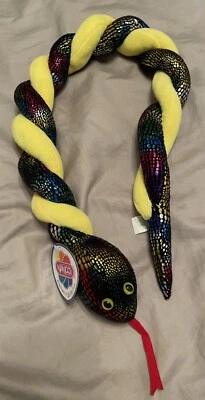 Sequin Snake Stuffed Plush With Tag Nanco 36" - Image 1 of 2