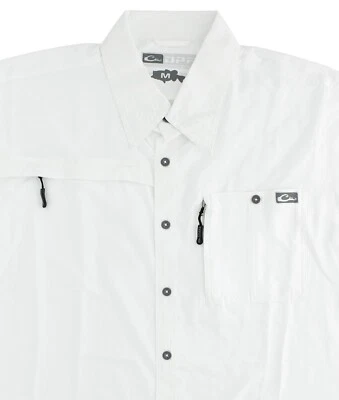 Camisa de pesca Drake DPF Performance para hombre con paneles de malla, manga corta con botones Foto 1 de 4