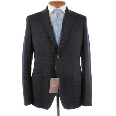 Etro NWT Wool / Cotton Blend Sport Coat Size 52 (42 US) In Blue & Gold - Image 1 of 4