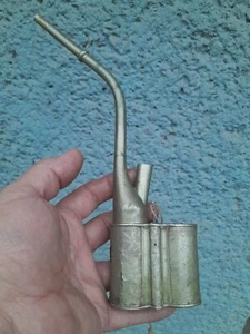 VTG ATQ 1900s CHINESE POPPY LOW CONTENT HAMMERED SILVER WATER SMOKING PIPE - Picture 1 of 15
