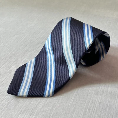 Corbata ancha tradicional de seda Brooks Brothers Makers para hombre con rayas de 3,75" por L:61" Foto 1 de 4