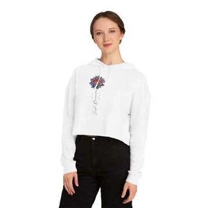 Cropped Hoodie For Women, Womens Lightweight Crop Hooded Sweatshirt Owl2You - Picture 1 of 18