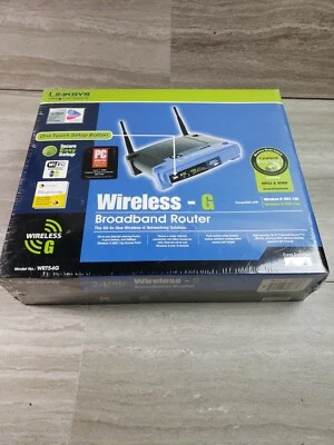 Linksys WRT54G 2.4 GHZ 4-Port Wireless G Broadband Router SEALED NEW - Image 1 of 4