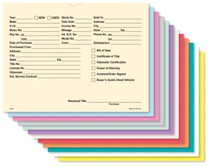 Printed 9" x 12" Vehicle Car Dealer Deal Jackets Envelopes (Package of 500) - Picture 1 of 13