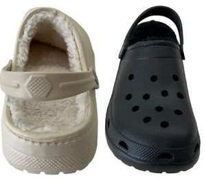 MUJERES SIN CORDONES ACOGEDORES ZUECOS FORRADOS DE PIEL DAMAS JARDÍN CASA ZAPATILLAS MULAS SANDALIAS - Imagen 1 de 13