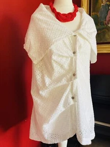 Mint Velvet White Broderie Anglaise Sailor Collar Sleevless Tunic Top size 10 - Picture 1 of 8