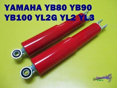 YAMAHA YL2 YL2G YB80 YB90 YB100 REAR SHOCK SET 290 mm."RED"  [mi3909] - Image 1 of 4