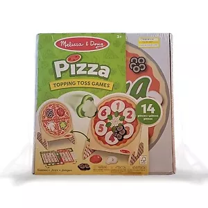 Melissa & Doug Legno Doppio Lato Pizza Topping Topping Giochi Sacchetto di Fagioli Bersaglio G... - Foto 1 di 5