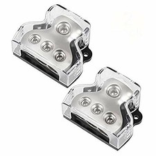 VonSom 3 Way Power Distribution Block 1x 0 Gauge in / 3X 4 Gauge Out Amp Powe.