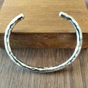 Bracciale argento pesante bracciali fatti a mano, bracciale coppia pesante braccialetto coppia grossa - Foto 1 di 5