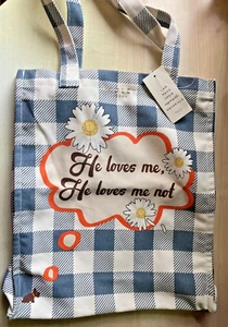 BNWT New Radley Open Top Tote Bag In Vintage Blue - He Loves Me He Loves Me Not - Picture 1 of 8
