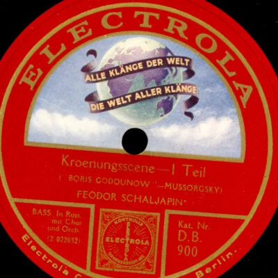 FEODOR SCHALJAPIN (CHALIAPINE) Krönungsszene "B. Goudounow"Schellack 78rpm G4430 - Bild 1 von 2